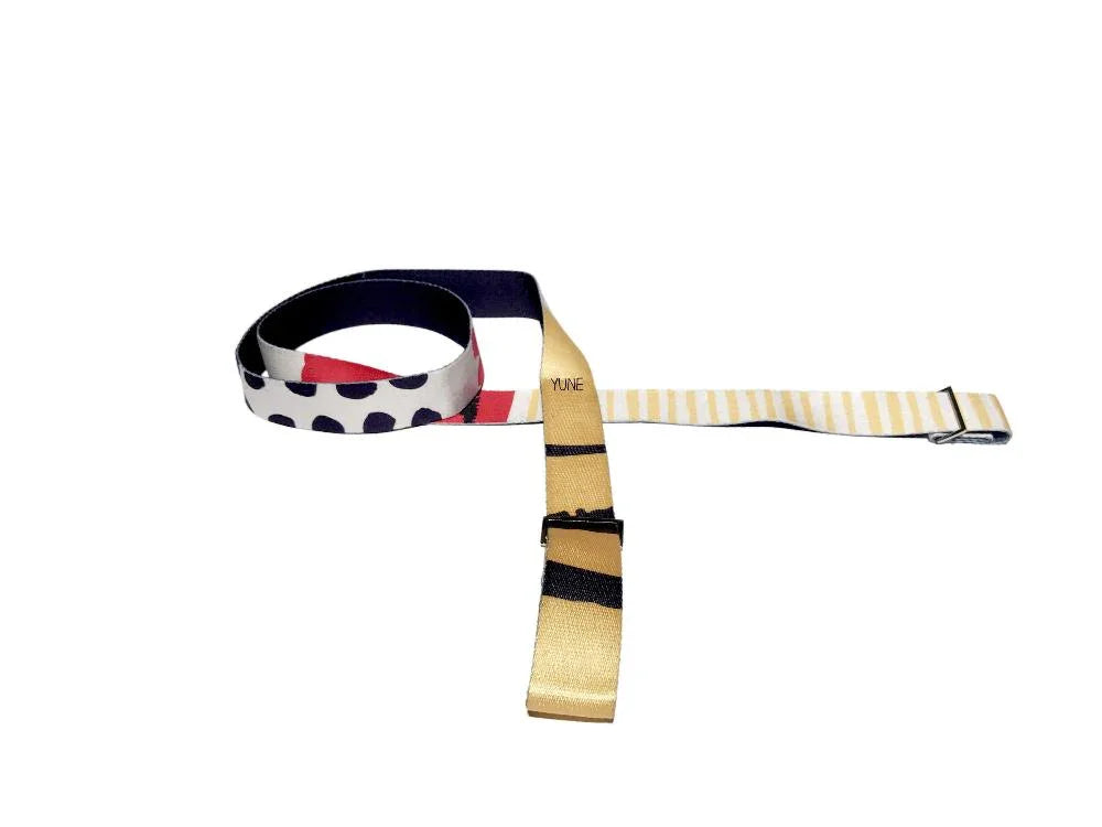 Leo Yoga Strap – Yellow Stretching Strap w/ Metal Buckles | Yune Yoga