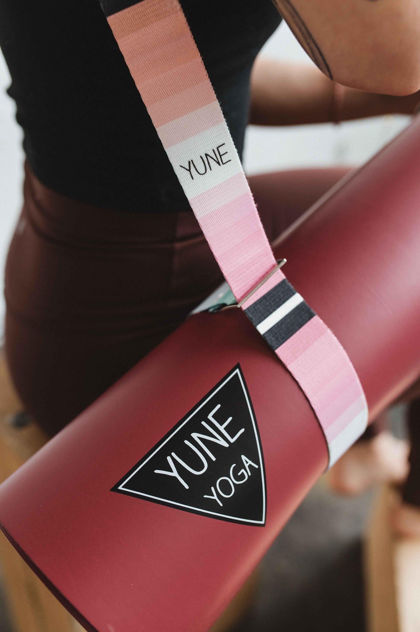 Helena Yoga Strap – Rainbow Stretching Strap w/ Metal Buckles | Yune Yoga