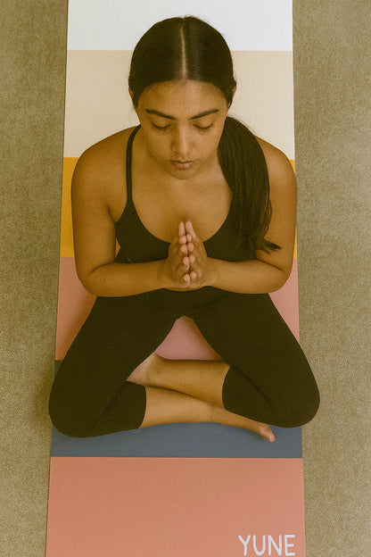 Yoga Mat | 6mm Thick | Striped | Non-Slip | Eco Friendly | Yune Yoga | Bondi