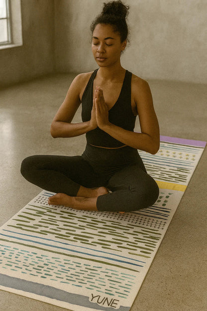Yoga Mat | 6mm Thick | Beige| Non-Slip | Eco Friendly | Yune Yoga | Reed