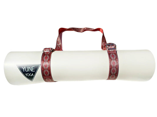 Moab Sunset Yoga Strap – Red Stretching Strap w/ Metal Buckles | Yune Yoga